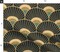 1920s Deco Fans Vintage Gold Teal Scallop Glamorous Luxurious Egyptian Geometric Custom Printed Fabric by Spoonflower Various Fabrics by the Yard or Fat Quarter